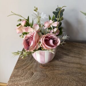 Pink Striped Vase